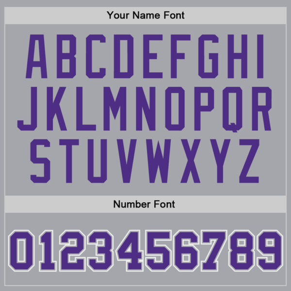 Custom Gray Purple-White Authentic Throwback Basketball Jersey