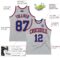 Custom Gray Royal-Orange Authentic Throwback Basketball Jersey