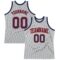 Custom Gray Navy-Orange Authentic Throwback Basketball Jersey