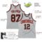Custom Gray Black-Orange Authentic Throwback Basketball Jersey