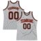 Custom Gray Black-Orange Authentic Throwback Basketball Jersey