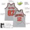 Custom Gray Orange-Black Authentic Throwback Basketball Jersey