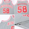 Custom Gray Red-White Authentic Throwback Basketball Jersey