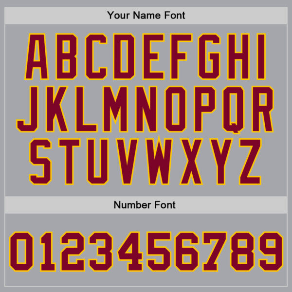 Custom Gray Maroon-Gold Authentic Throwback Basketball Jersey