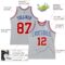 Custom Gray Red-Royal Authentic Throwback Basketball Jersey
