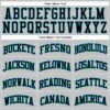 Custom Gray Black-Teal Authentic Throwback Basketball Jersey