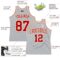 Custom Gray Red-Cream Authentic Throwback Basketball Jersey