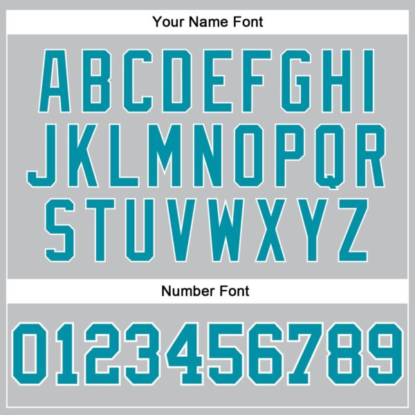 Custom Gray Teal-White Authentic Throwback Basketball Jersey