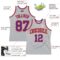 Custom Gray Purple-Orange Authentic Throwback Basketball Jersey