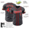 Custom Steel Gray Red-White Authentic Baseball Jersey