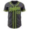 Custom Steel Gray Neon Green Authentic Baseball Jersey