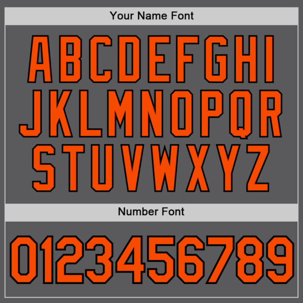 Custom Steel Gray Orange-Black Authentic Baseball Jersey