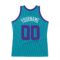 Custom Teal Purple-White Authentic Throwback Basketball Jersey