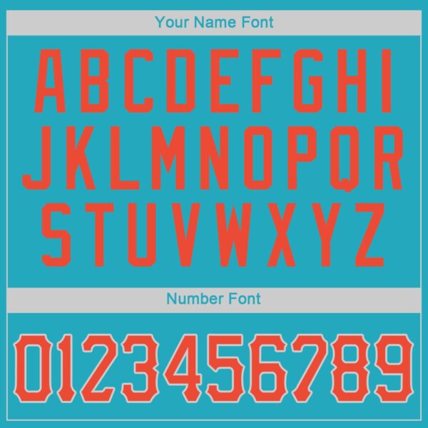 Custom Teal Orange-Gray Authentic Throwback Basketball Jersey