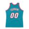 Custom Teal White-Red Authentic Throwback Basketball Jersey