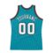 Custom Teal White-Orange Authentic Throwback Basketball Jersey