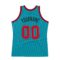 Custom Teal Red-Black Authentic Throwback Basketball Jersey
