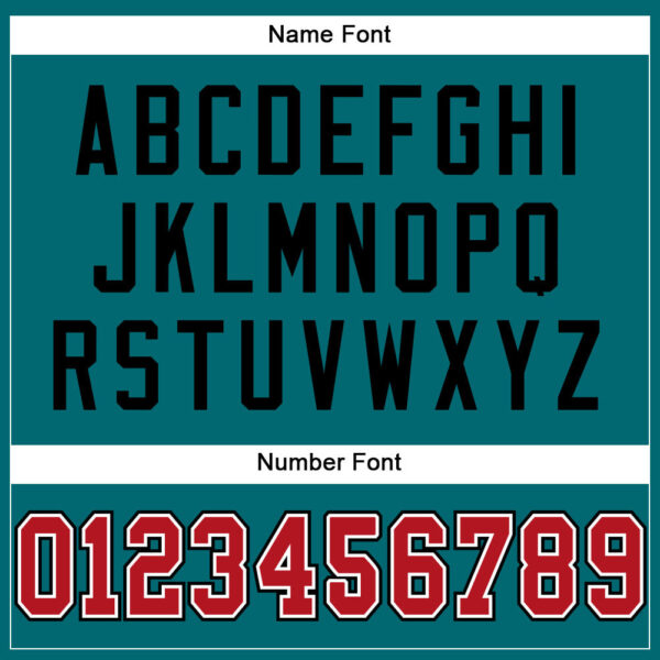 Custom Teal Red-Black Mesh Authentic Football Jersey