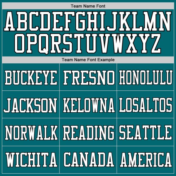 Teal0054-2 Custom Teal White-Orange Mesh Authentic Football Jersey