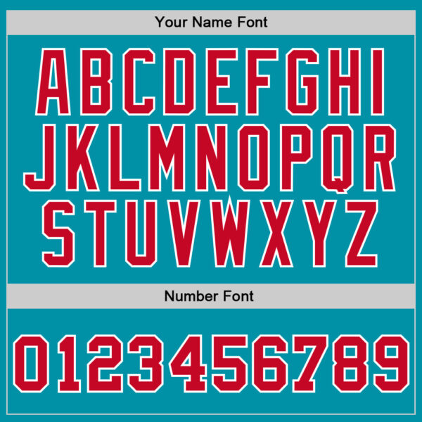 Custom Teal Red-White Authentic Throwback Basketball Jersey