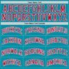 Custom Teal Red-White Authentic Throwback Basketball Jersey