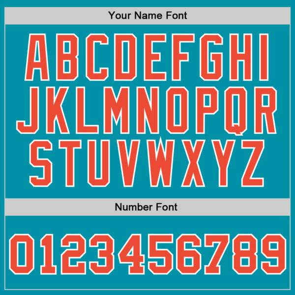 Custom Teal Orange-White Authentic Throwback Basketball Jersey