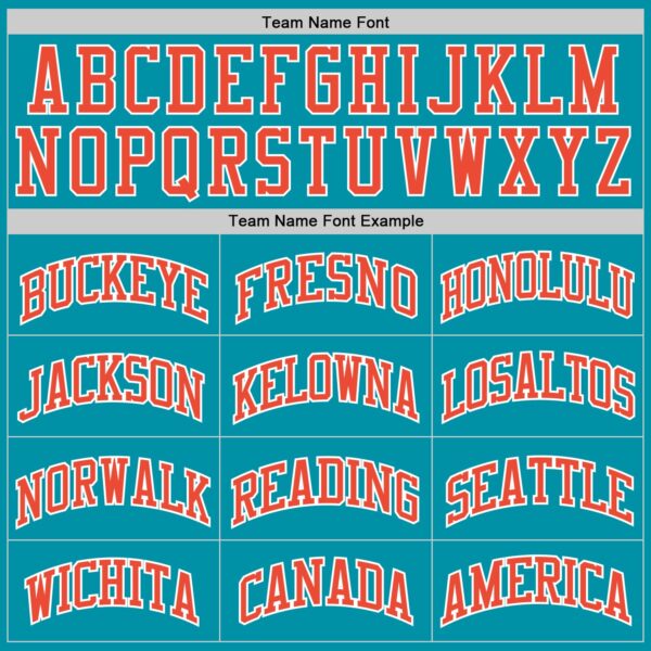 Custom Teal Orange-White Authentic Throwback Basketball Jersey