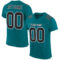 Teal0078_6ee68995-117b-47e7-9ec5-8bf8670b2c9b Custom Teal Black-White Mesh Authentic Football Jersey