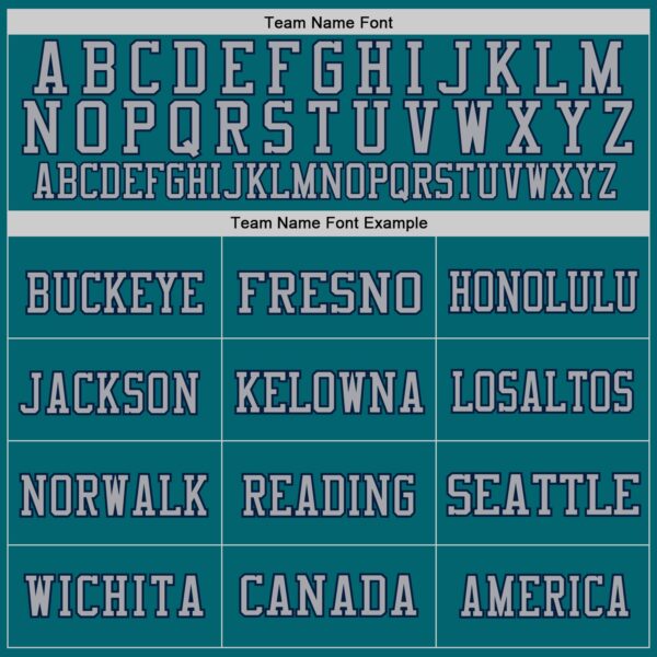 Custom Teal Navy-Gray Mesh Authentic Football Jersey