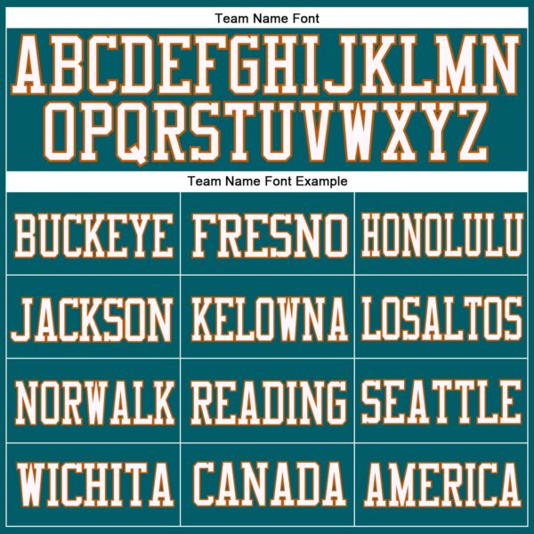Teal0092-2 Custom Teal Texas Orange-White Mesh Authentic Football Jersey
