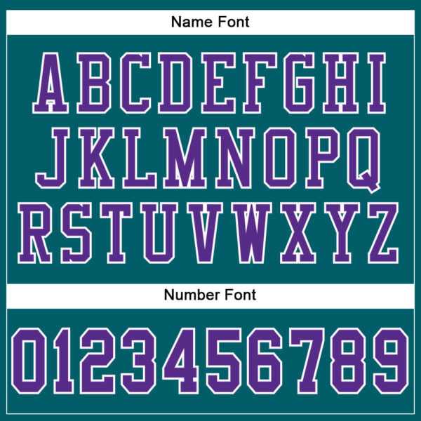 Teal0093-3 Custom Teal Purple-White Mesh Authentic Football Jersey