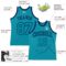Custom Teal Teal-Navy Authentic Throwback Basketball Jersey