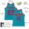 Custom Teal Purple-Orange Authentic Throwback Basketball Jersey