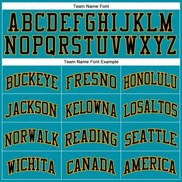 Custom Teal Black-Gold Authentic Throwback Basketball Jersey