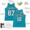 Custom Teal White-Black Authentic Throwback Basketball Jersey