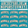 Custom Teal White-Orange Authentic Throwback Basketball Jersey