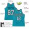 Custom Teal Gray-Black Authentic Throwback Basketball Jersey