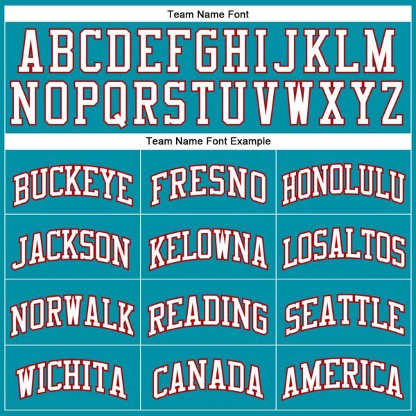 Custom Teal White-Red Authentic Throwback Basketball Jersey