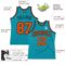 Custom Teal Orange-Black Authentic Throwback Basketball Jersey