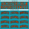 Custom Teal Orange-Black Authentic Throwback Basketball Jersey