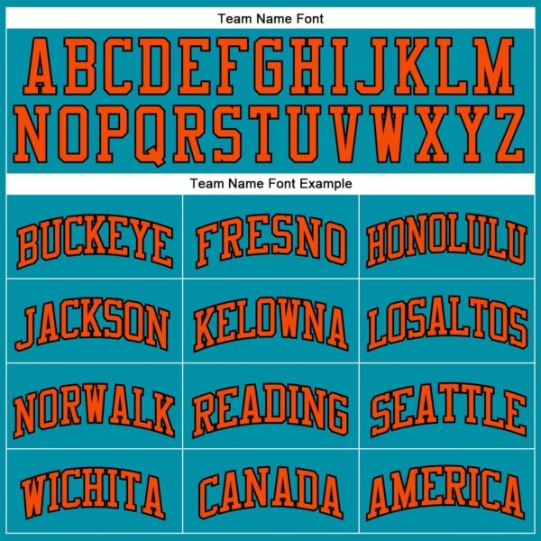 Custom Teal Orange-Black Authentic Throwback Basketball Jersey