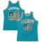 Custom Teal Vintage USA Flag-Cream Authentic Throwback Basketball Jersey
