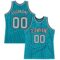 Custom Teal Black Pinstripe Gray Authentic Basketball Jersey