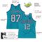 Custom Teal Navy Pinstripe Gray Authentic Basketball Jersey