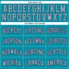 Custom Teal Navy Pinstripe Gray Authentic Basketball Jersey