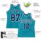 Custom Teal Navy Pinstripe Navy-White Authentic Basketball Jersey