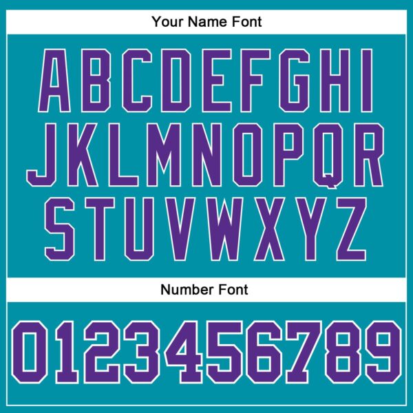 Custom Teal White Pinstripe Purple Authentic Basketball Jersey