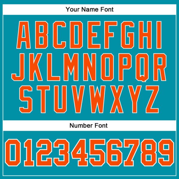 Custom Teal White Pinstripe Orange Authentic Basketball Jersey