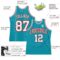 Custom Teal White Pinstripe White-Red Authentic Basketball Jersey