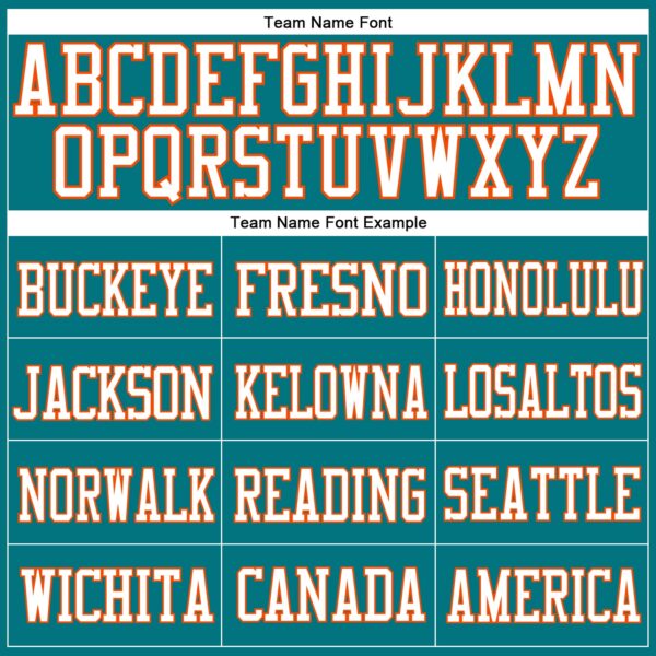 Custom Teal White-Orange Mesh Authentic Football Jersey